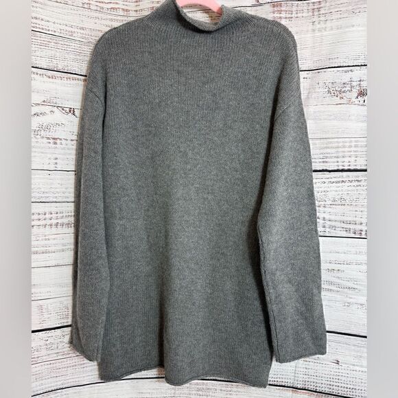 AG Adriano Goldschmied sweater Womens Sz S  amity funnel Neck Gray Wool cashmere - Picture 5 of 12